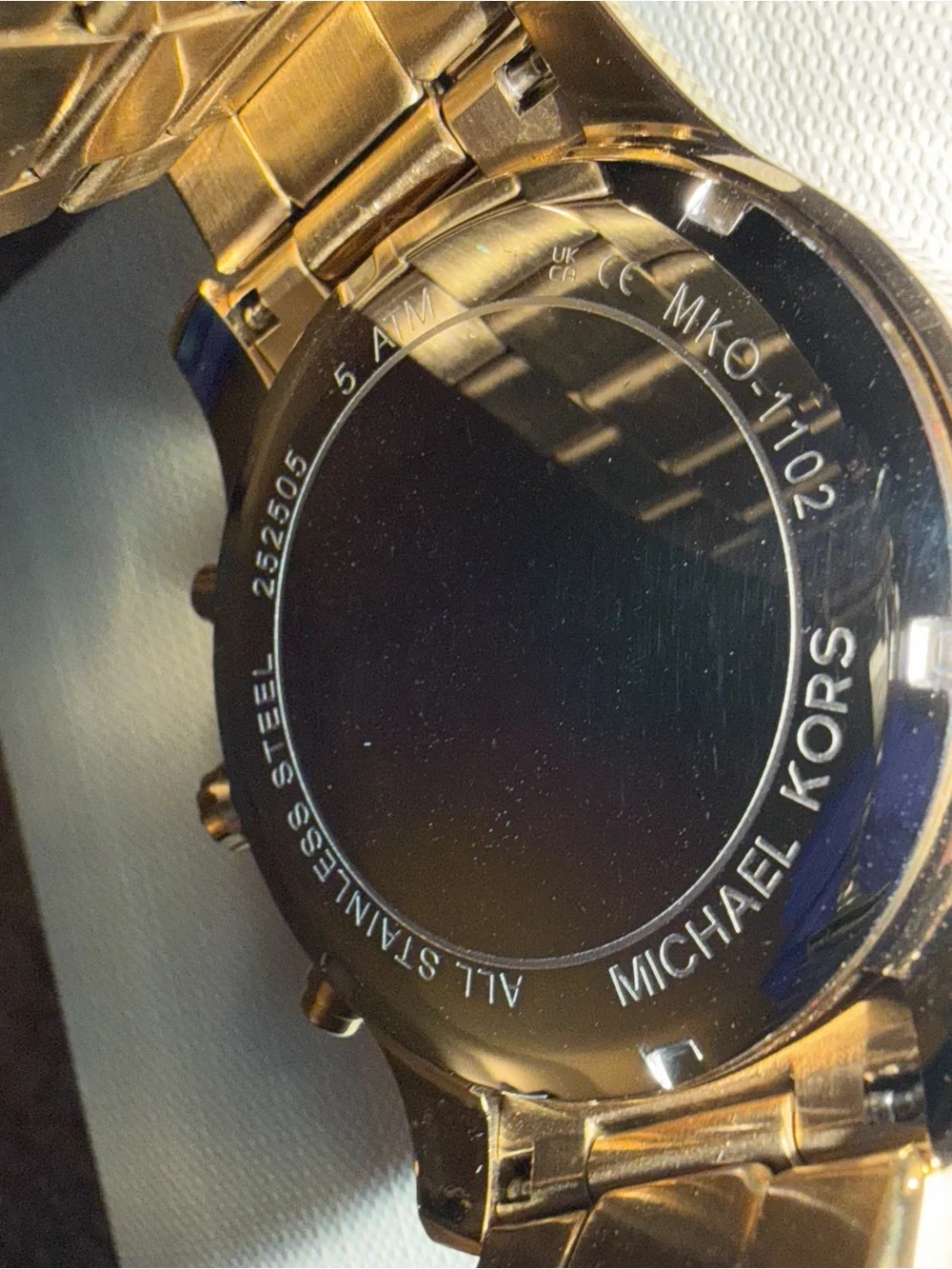Michael Kors Oversized Berkley Pavé Gold-Tone Watch
